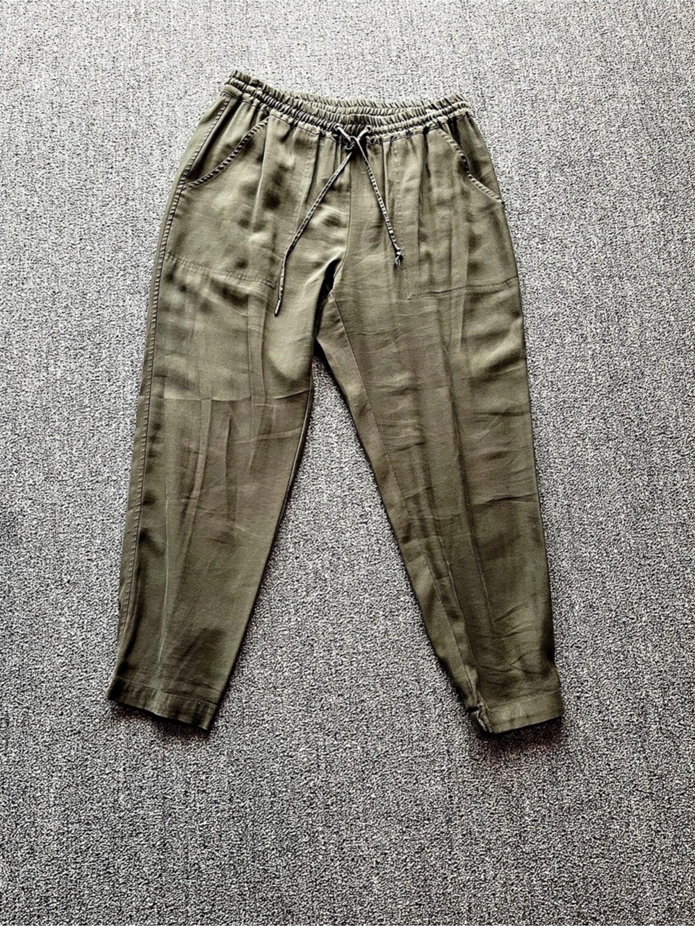 Lilla P Olive Green Drawstring Joggers Size Large